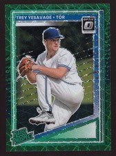2025 Panini Optic Rated Prospects Green Velocity Prizm #163 Trey Yesavage /149