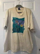 Distressed Louis Garneau vintage cycling tee 2XL cycling