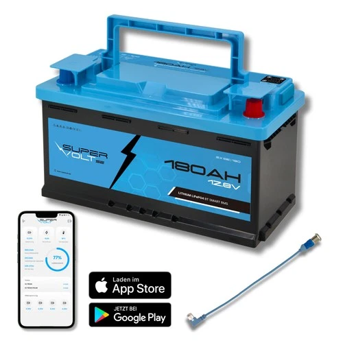 Supervolt SE LiFePO₄ 12,8V 180Ah Lithium Batterie – Smart BMS & Bluetooth