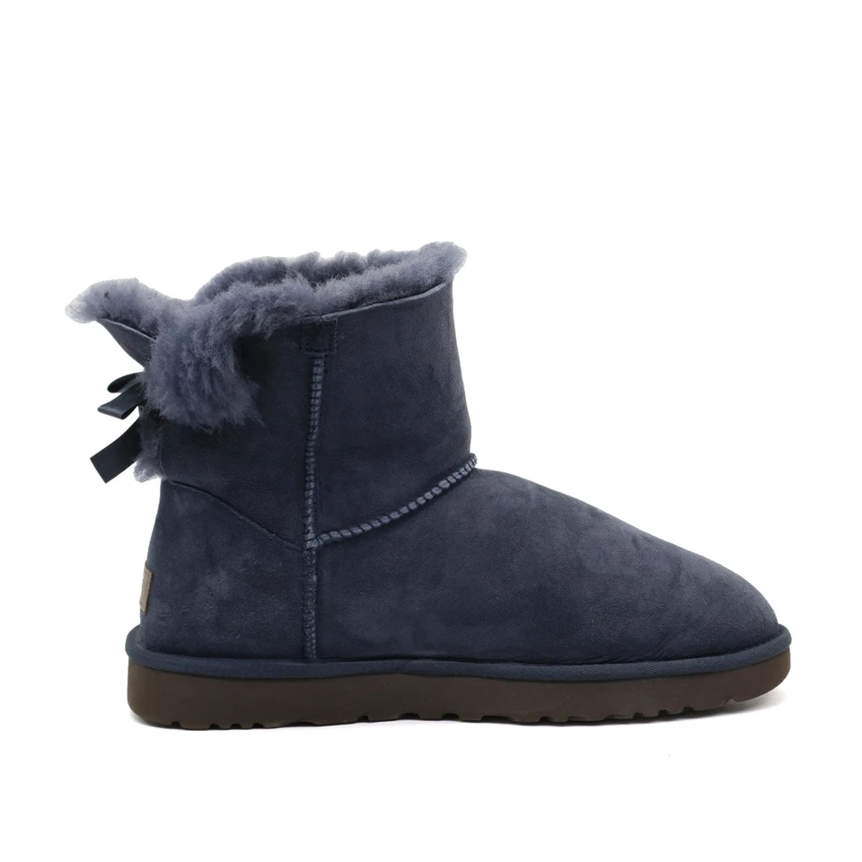 UGG Damen Classic Bow Stiefel Blau Wildleder Wasserfest Stiefeletten EU 42 - Bild 2 von 4