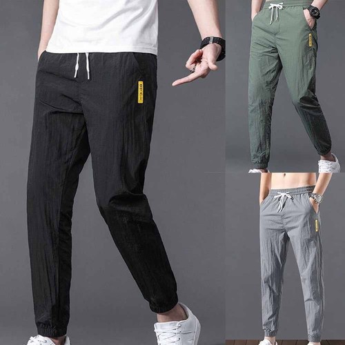 Pantalones Hombre Ropa Verano Transpirable Pantalones Ligeros Sueltos Hombre Deportes - Imagen 4 de 35