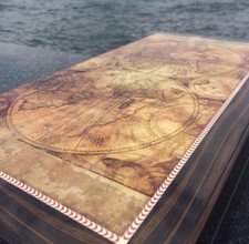 Set Backgammon Handmade Mappa del Mondo Legno Gioco Dama da Tavolo 19,6" 🎁