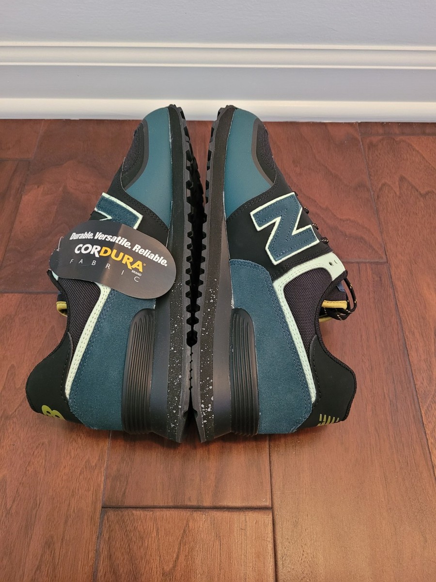 NEW New Balance 574 T Trail Cordura Black Trek Teal U574TX2 Size