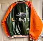 **UNIV MIAMI HURRICANES Adult XL STEVE&BARRY’S SPORTS Faux Leather Bomber Jacket — photo 4