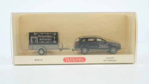 Wiking H0 013306 Audi Q7 con remolque antigüedades sastre | Condition: Gebraucht