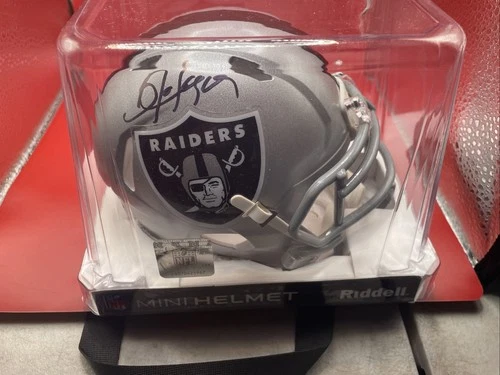 Bo Jackson Autographed Raiders Speed Mini Helmet - Beckett Authenticated!