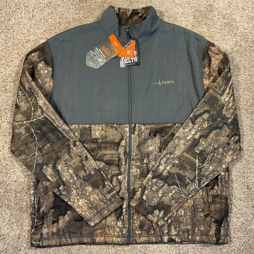 HABIT Capetree Valley Sweater Fleece Full Zip Jacket Mens XL Camo - product listing photo