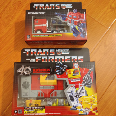 Transformers G1 Reissue Optimus Prime & Blaster Steel Jaw 40th Anniversary Lot 2