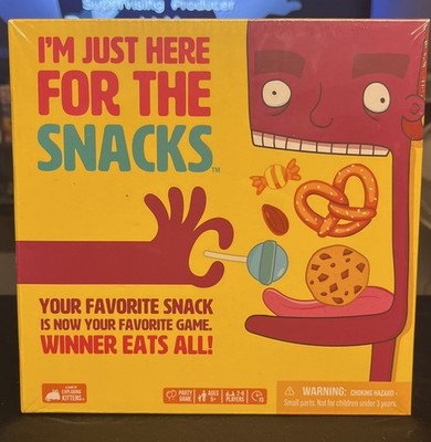 I m Just Here For The Snacks  Game New Spinner Birthday Party Game (New Sealed)