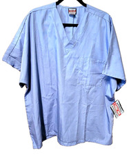 NEW Cherokee Blue Scrubs Unisex Top Size XL