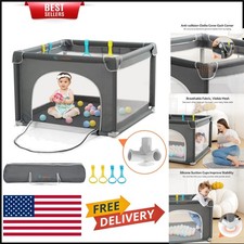Elegant Baby Playpen 36x36 - Safe Indoor  Outdoor Mesh Activity Center