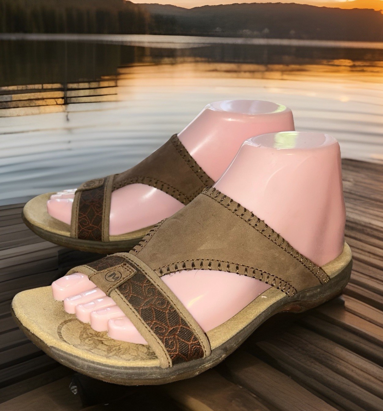 Sandali donna Merrell Sweetpea terra scura slide taglia 8 M