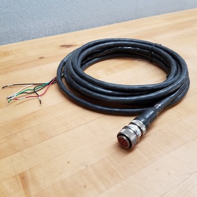 Modicon 122-001-025 Rev B Feedback Cable, 25' Length, 10 Pin Connector - USED