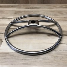 Ekornes Stressless 17-3/4" Chrome Round Base Ring Vintage Recliner / Ottoman