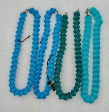 1960s Lucite Flat Disc Choker 15-16 Inch-Lot Of 4-NOS