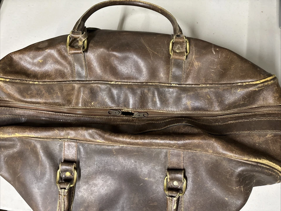 Condor Genuine Leather Big Duffle Bag Made In Argentina Vintage - Image 3 of 4