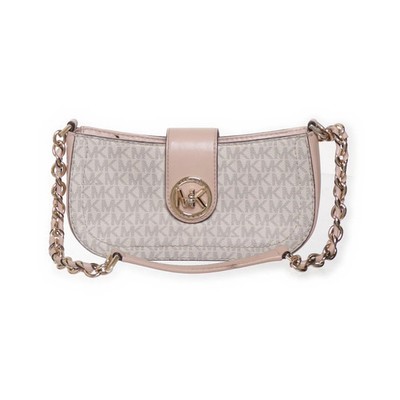 Michael Kors, Handtasche, Carmen Small Pouchette , Damen, Beige/Weiß, 24, 6 #462
