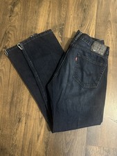 Levis 505 Jeans Mens 34x32 Blue Dark Wash Regular Fit Straight Leg Denim