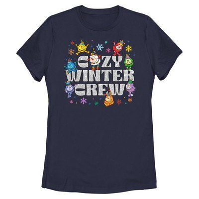 Women's Rainbow Brite Cozy Winter Sprites Crew T-Shirt