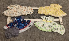 Handmade Doll Clothes for l4" - 16" Baby Dolls Lot of 4 Dress Sets
