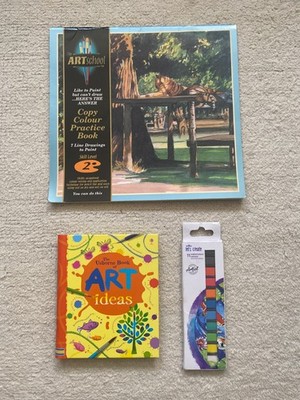 Kunst Malbuch, Kunstideenbuch und Aquarelltabletten - Neu, wie gesehen