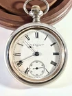 Antique 1893 Elgin GM Wheeler 18s 15J Pocket Watch Hercules Case Runs -1A