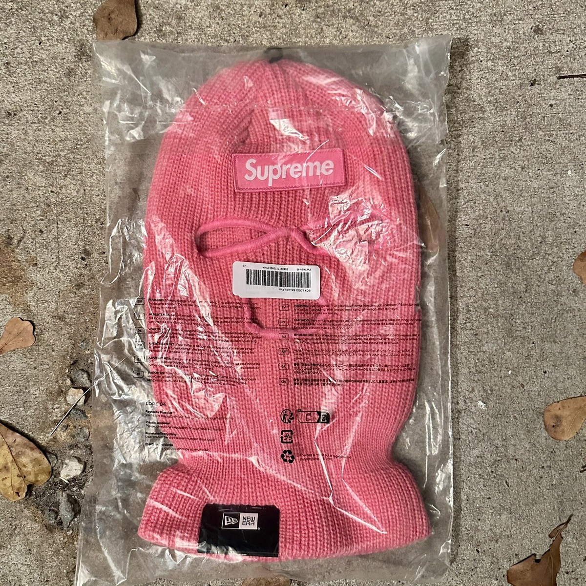 Supreme New Era Box Logo Balaclava FW24 Pink | eBay