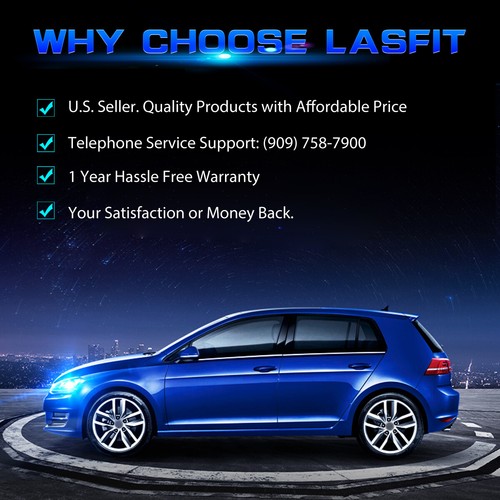 Lasfit H4 9003 LED Headlights Bulbs Conversion Kit High Low Beam 60W 6000K White - Picture 2 of 12