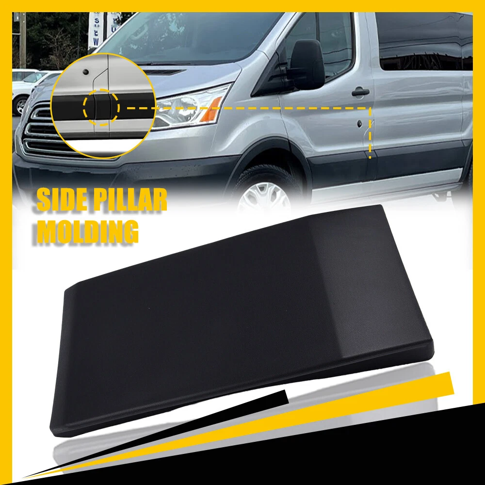 Panel De Moldura De Umbral De Puerta Trasera Para Ford Transit 150/250/350HD (2015-2023) | HECASA, Plástico Negro