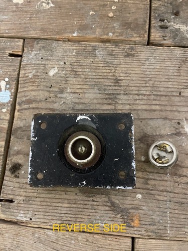 Antique Vintage Old Cast Iron Matching Letterbox Door Bell And Cylinder Pull - Picture 5 of 24