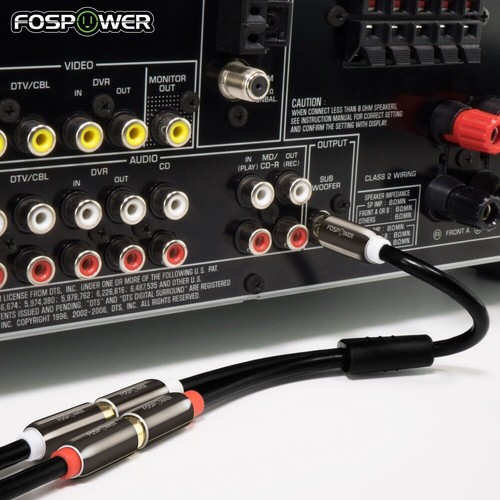 FosPower 8in 1RCA Male to 2RCA Female Stereo Audio Adapter Cable Cord Plugs - Picture 8 of 8