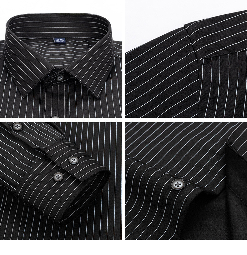 Men’s High-Grade Striped Long-Sleeve Shirt – Spring & Autumn Business Casual main image 0