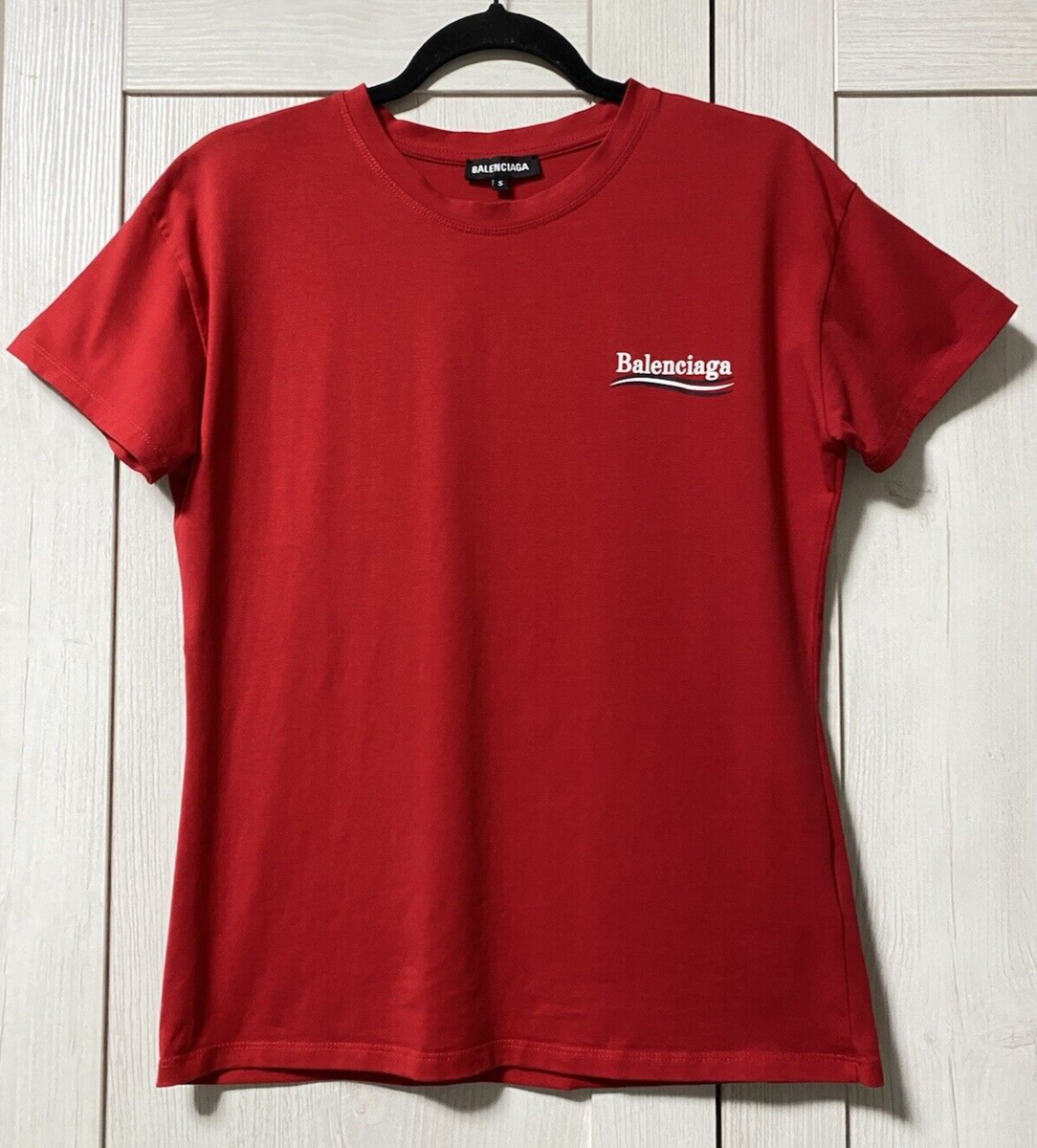 Tシャツ・カットソー BALENCIAGA Woman T-Shirt Red 807341TRVC7 6540 Shrunk 'Keep Calm' T-shirt BALENCIAGA Woman Tg. S
