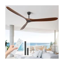 Ceiling Fans Without Light, 88 Inch Extra Large Ceiling Fan No Lights, 3 Wood...