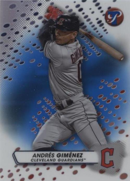 2023 Topps Pristine - Andres Gimenez #43 Blue Refractor /75 for sale ...