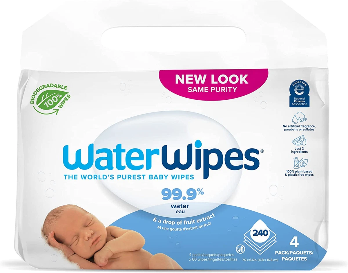 Lingettes Bébé Pure Water - 60 lingettes lot de 3