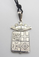 Marina Militare Italiana : Ciondolo in Argento 925 con Stemma - Pendente Fregio