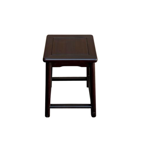 Chinese Oriental Brown Wood Ming Style Square Shape Stool Table cs7576 - Picture 2 of 5