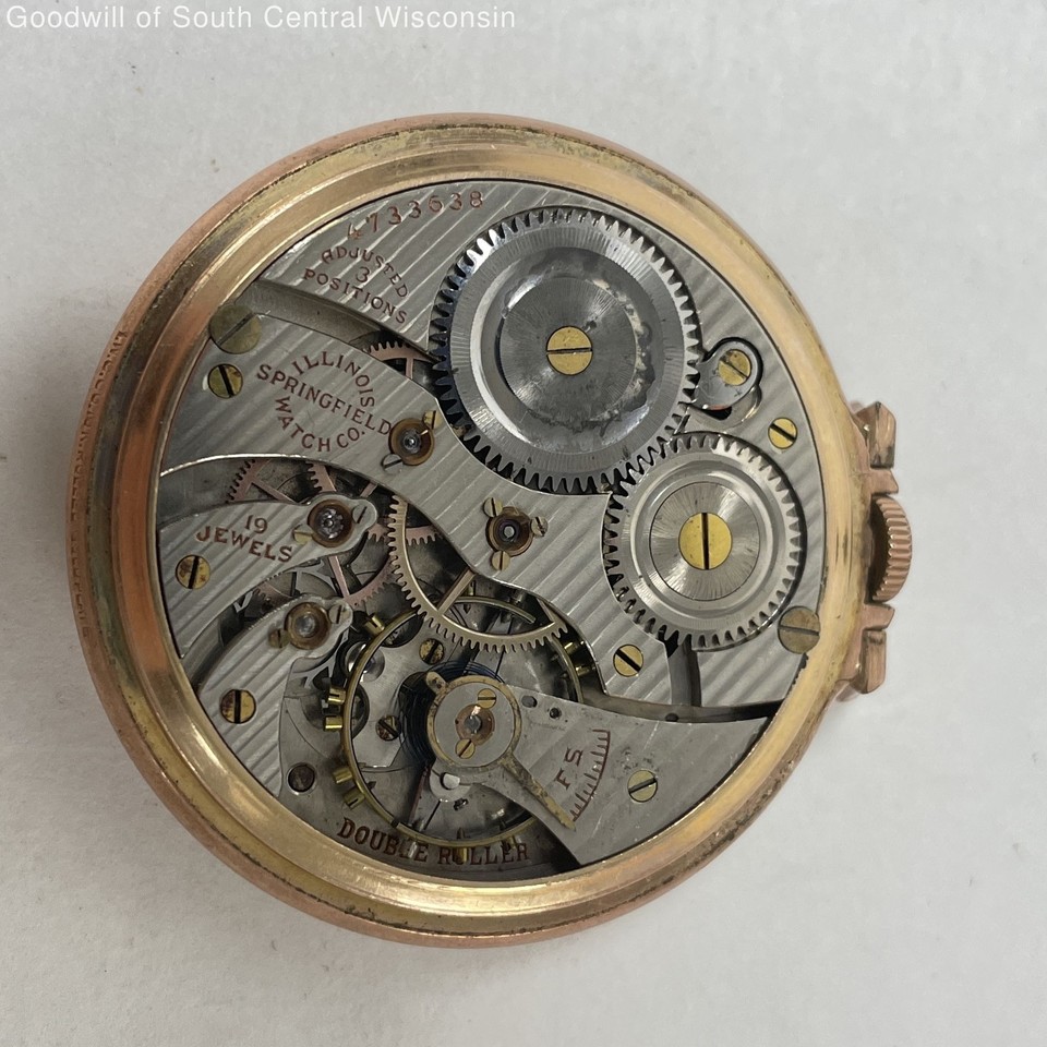 Vintage Illinois Gold Plated Pocket 19 Jewels Watch " Working" eBay