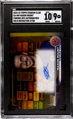 2022-23 Topps Stadium Club Chrome Mason Mount Auto Gold Refractor 