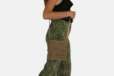 SOL'EOLE Raphia Tasche / Tasche neu - Stofffutter - Reißverschluss