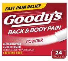 SM Goody's Back and Body Pain Relief Powder 24 Packets 3 Pack 