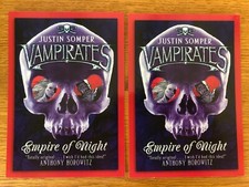 2 x JUSTIN SOMPER VAMPIRATES IMPERIUM NOCY KSIĄŻKA OFICJALNE POCZTÓWKI