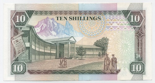 Billete de banco Kenia 10 chelines 1-1-1994 piclk 24,f sin circular - Imagen 2 de 2