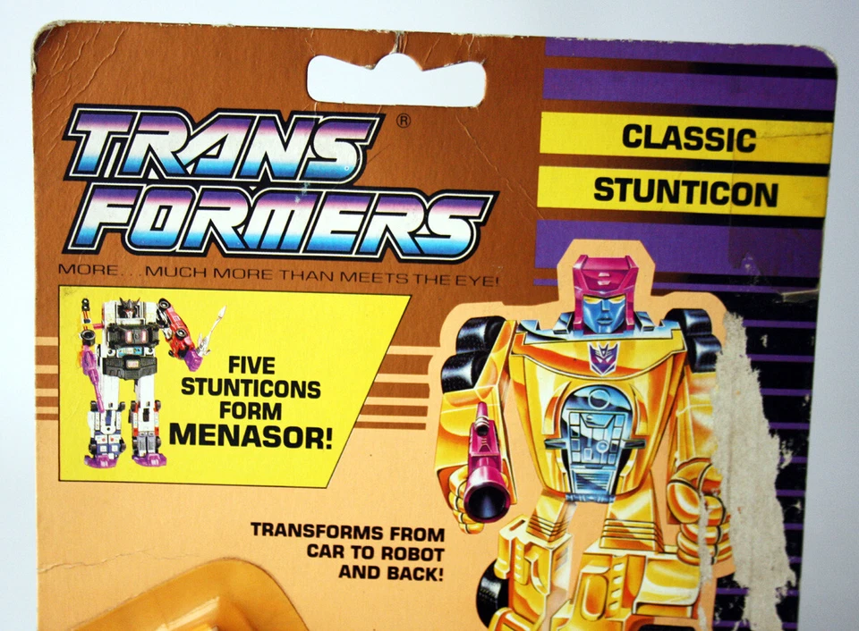 RARE VINTAGE 1989 TRANSFORMERS G1 CLASSIC STUNTICON DRAG STRIP EUROPEAN NEW ! - Image 3 of 4