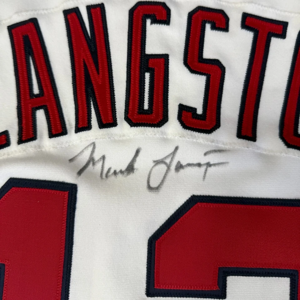 MARK LANGSTON Signed Autographed Angels Jersey JSA Certified Game-Issue - Image 3 of 4