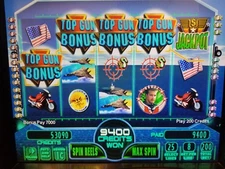 WMS TOP GUN BB1.5 BB2 DUAL SCREEN SLOT GAME SOFTWARE WILLIAMS BLUEBIRD 1.5 2