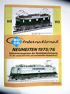 ROCO - Neuheiten -''Faltblatt'' 1975/76 mit preisen - neu    695