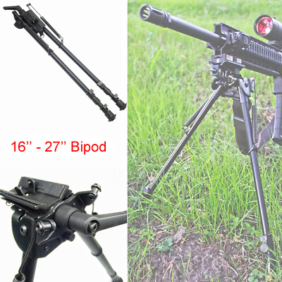 Long Range  16'' To 27''Harris Style Swivel Rifle Bipod Pivot W/O Pod-lock Handle