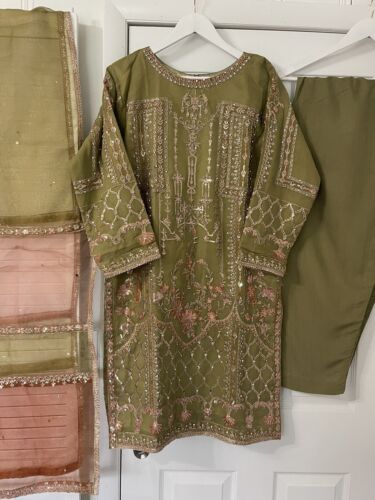 Ready To Wear Stitched 3 Pcs Pakistani/Indian Formal Shalwar Kameez